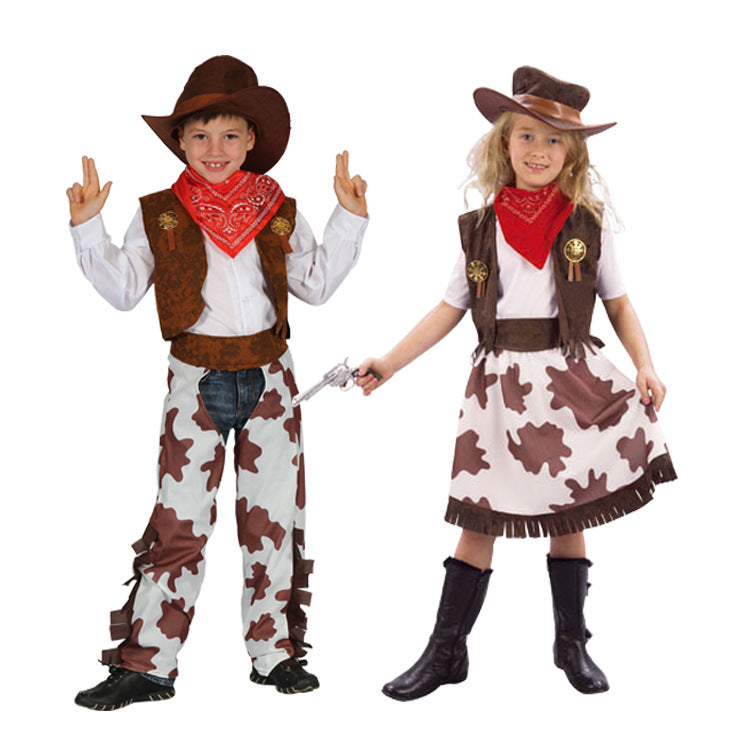 Boys And Girls Cowboy Costumes Christmas Children's Cowboy Costumes